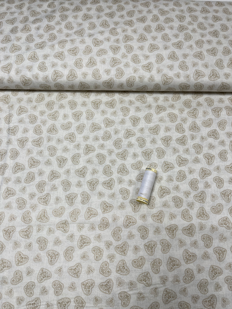 Scandi Hearts - Cream