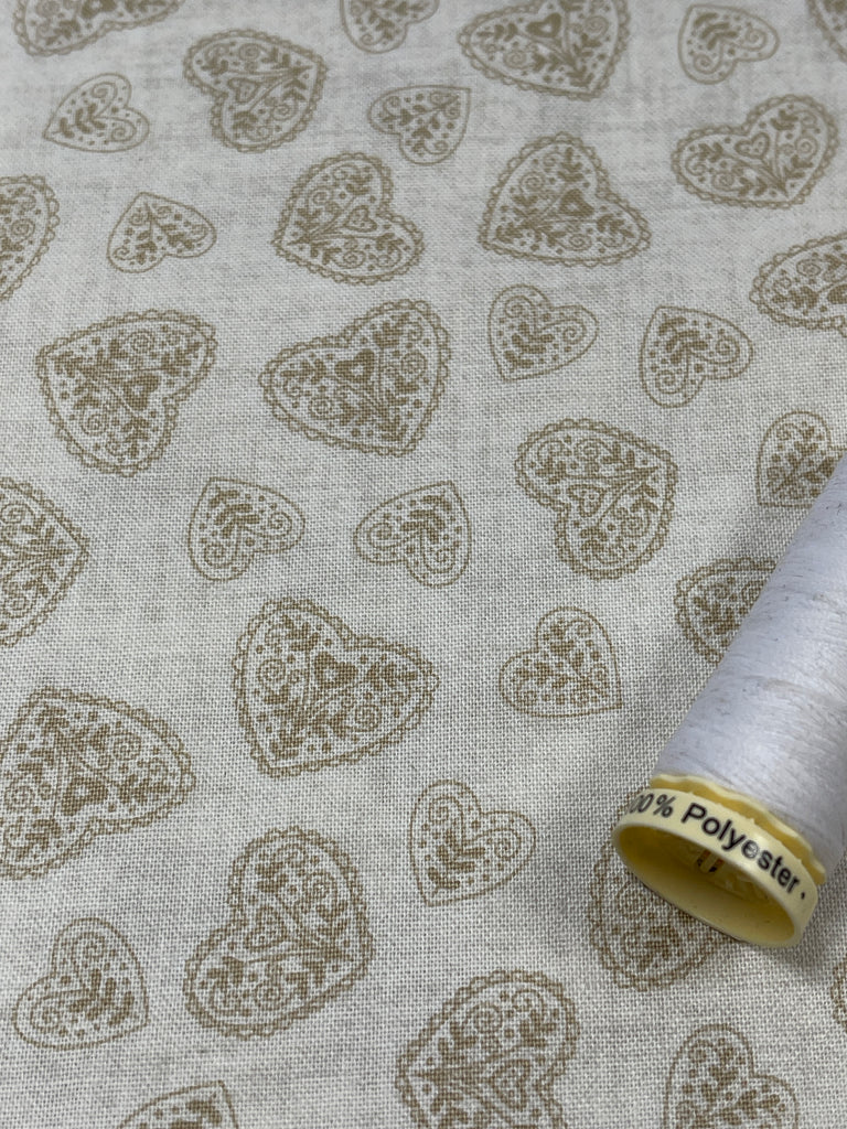 Scandi Hearts - Cream