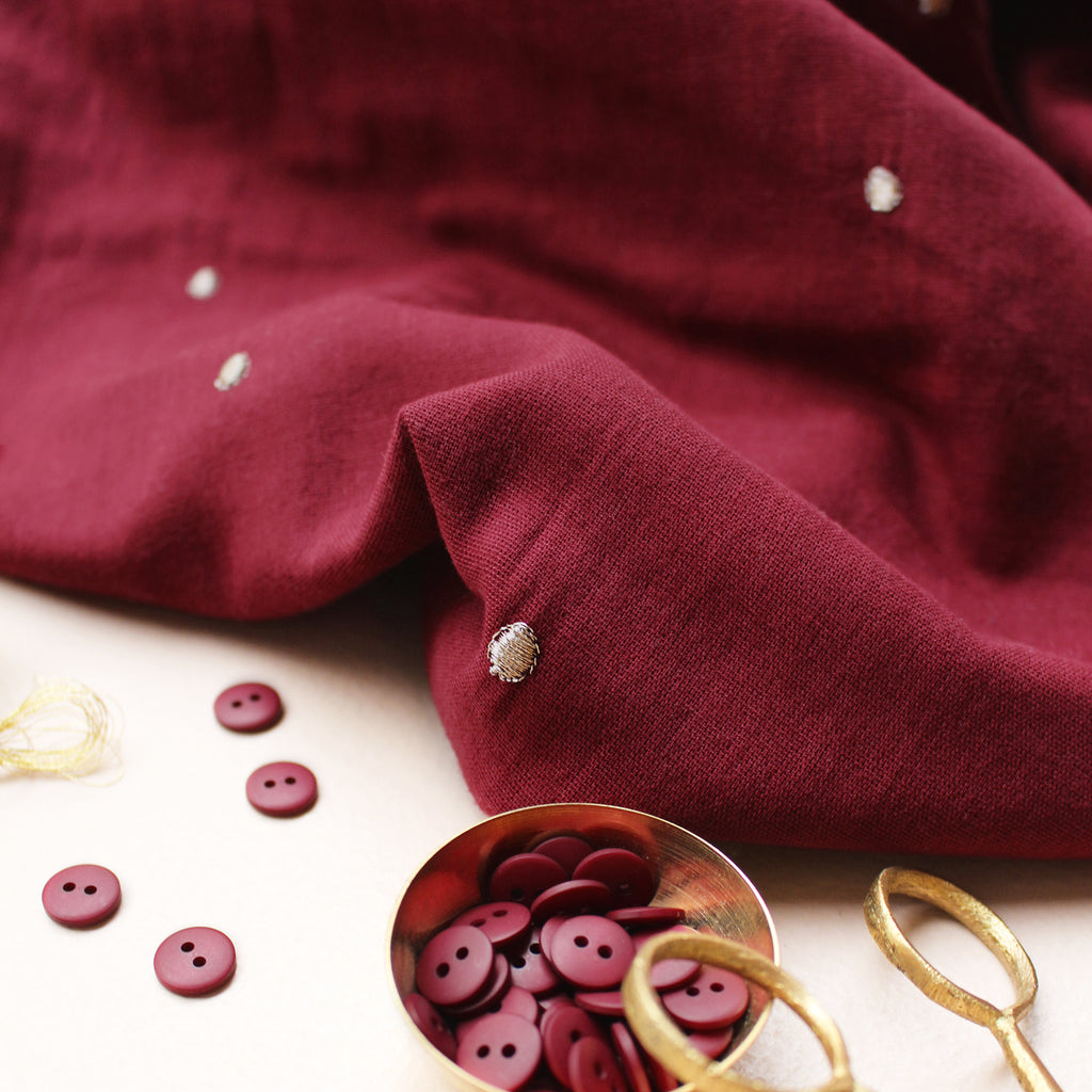Atelier Brunette - Stardust Amarante Fabric