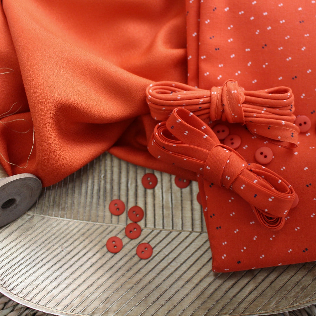 Atelier Brunette - Crepe Tangerine Fabric
