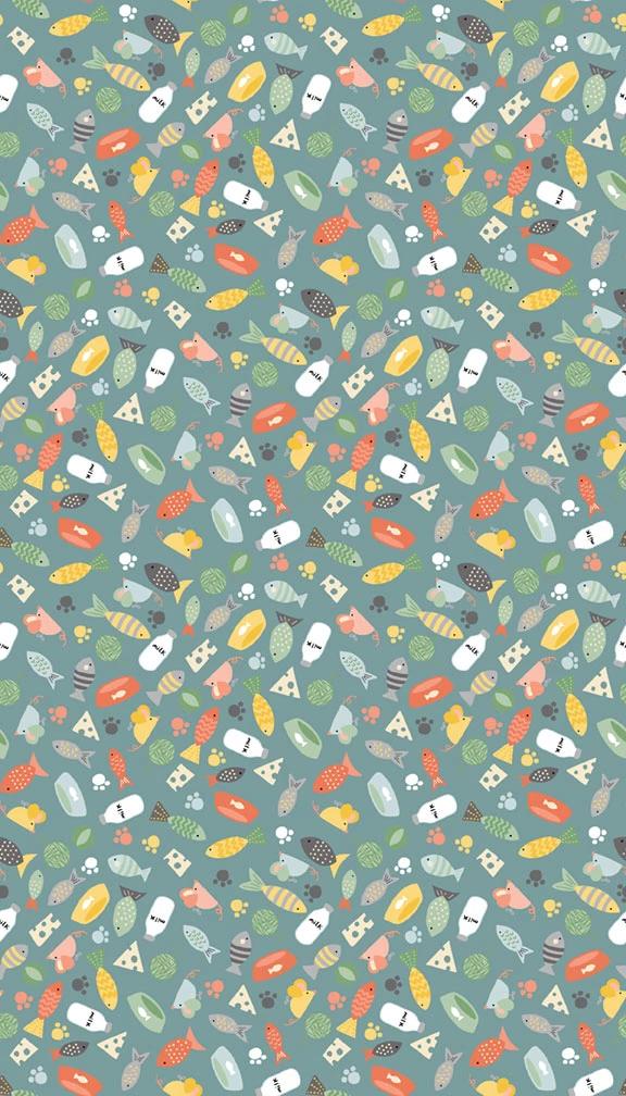 Cool Cats Scatter - Turquoise/Multi
