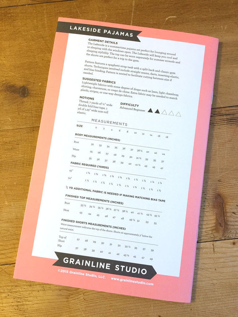 Grainline - Lakeside - Pyjamas - Craftyangel