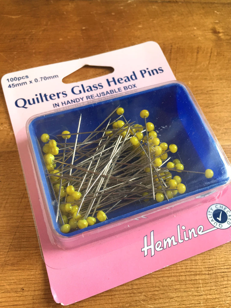 Quilters Glass Head Pins