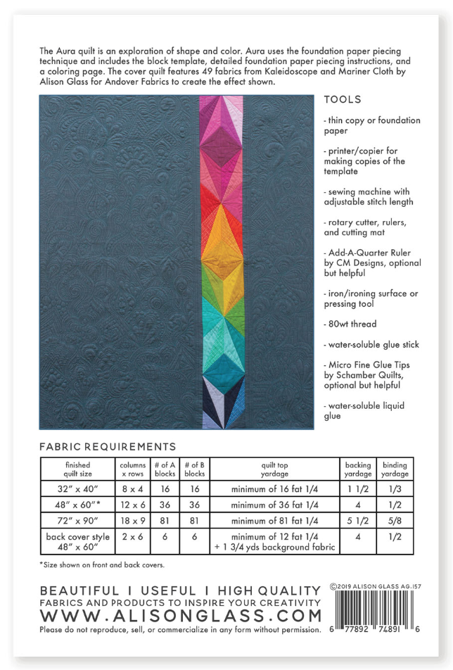 Alison Glass - Aura Quilt pattern - Craftyangel