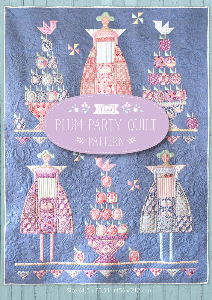 Tilda Plum Party Quilt Pattern - Plum Garden