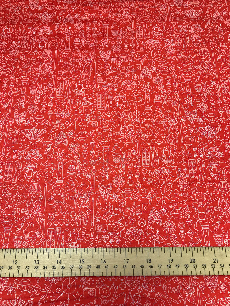 Sun Prints 2019 - Hearts - Orange/Red - Craftyangel