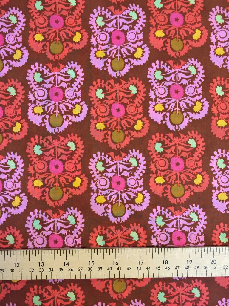 Amy Butler - Dreamweaver - Gypsy Embroidery - Coral - voile