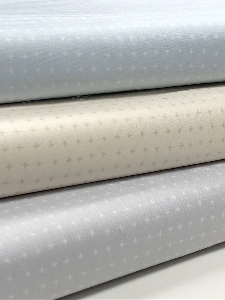 Cloud whites - Crosses - pale blue - Craftyangel