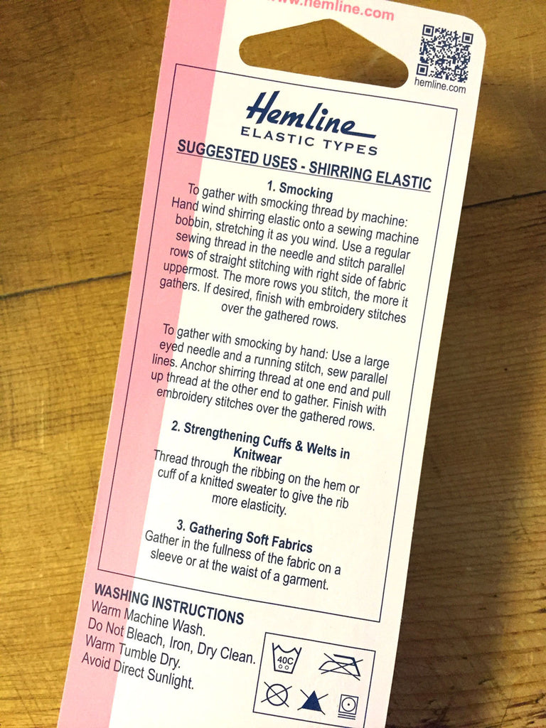 Shirring Elastic - White - Craftyangel