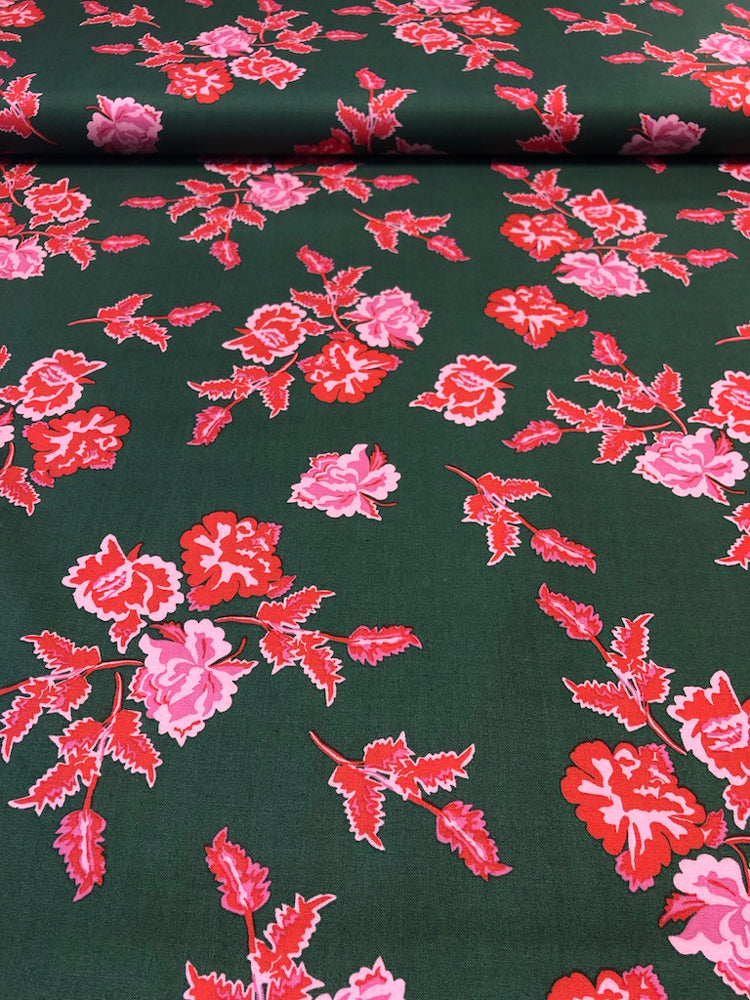Nordic Garden Dream - Nyperoser - Green/Pink (floral)