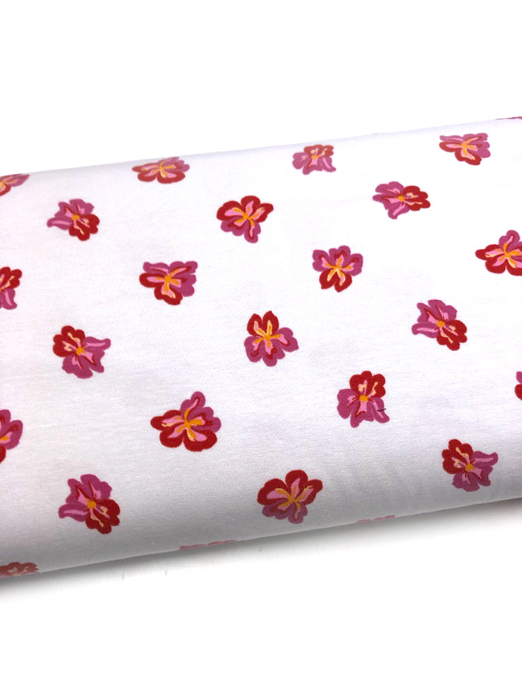 Nordic Garden Dream - Sverdlilje - White (Iris) - Jersey Knit - Craftyangel