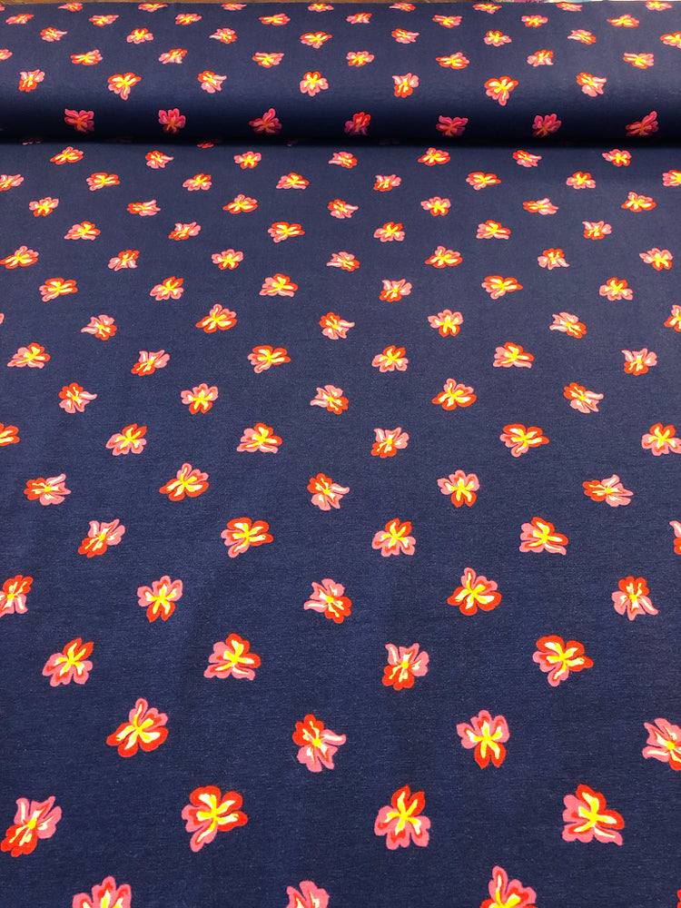 Nordic Garden Dream - Sverdlilje - Blue (Iris) - Jersey Knit