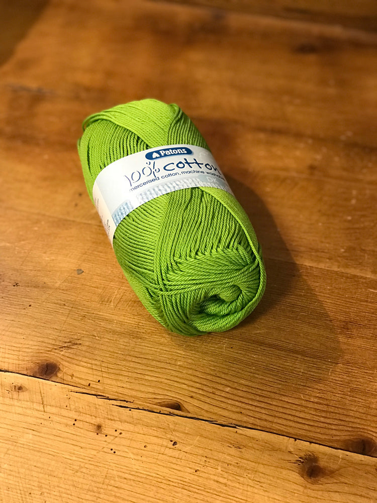 Patons 100% Cotton DK - Apple Green (2205) - Craftyangel