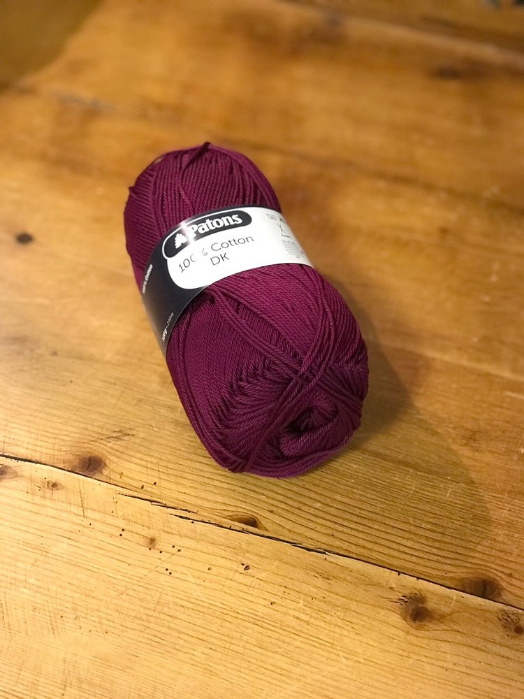 Patons 100% Cotton DK - Dark Fuschia (2742) - Craftyangel