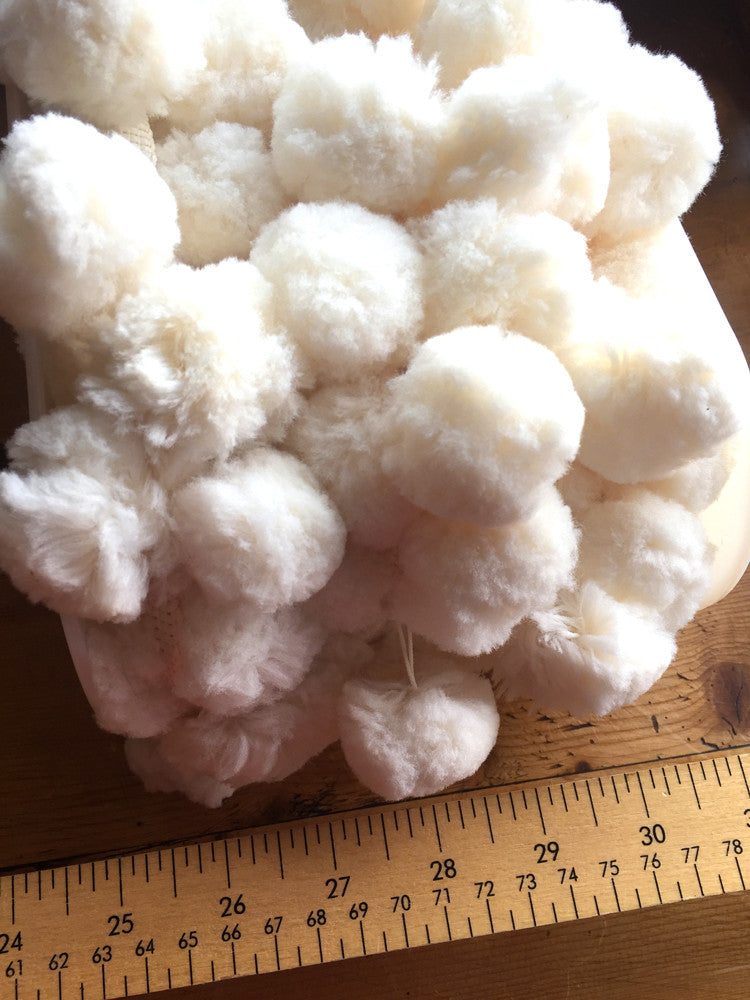Jumbo Pom Pom Trim - 36mm - Cream