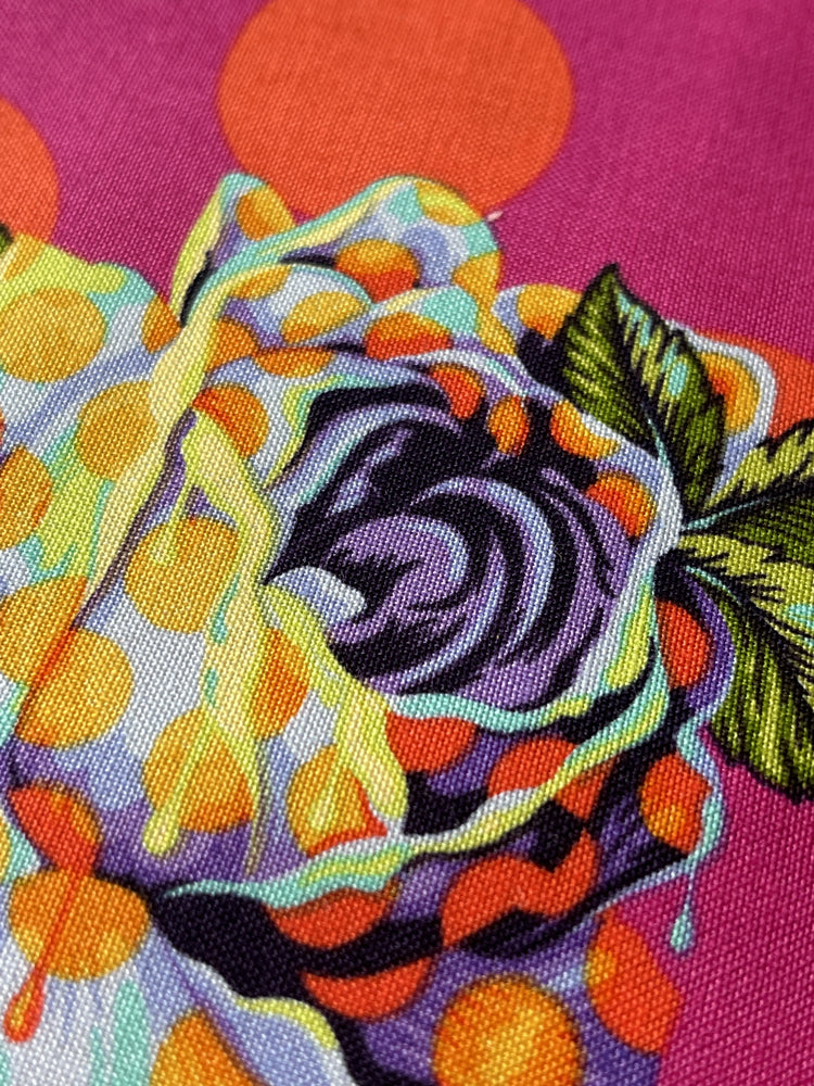 Curiouser and Curiouser - Painted Drippy Roses - Daydream (Pink)