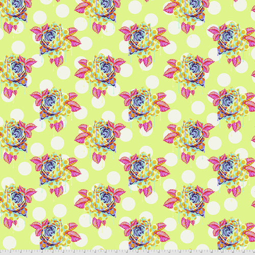 Curiouser and Curiouser - Painted Drippy Roses - Sugar (green)