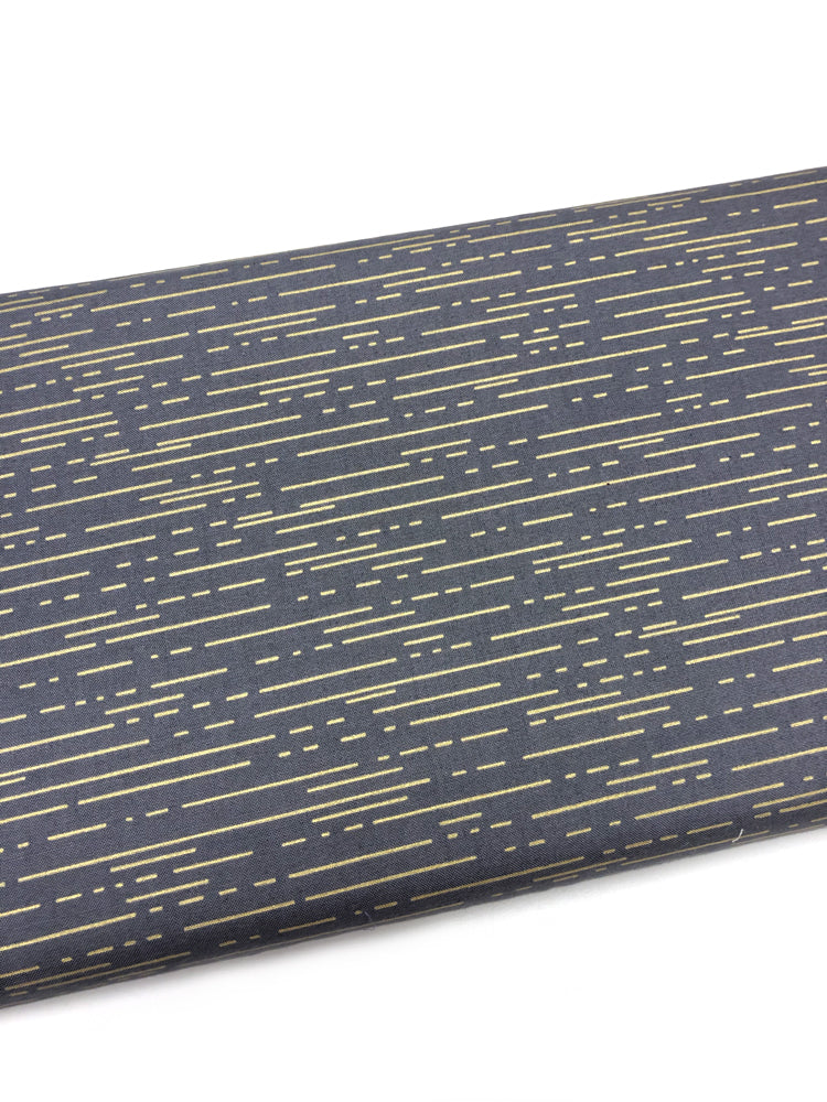 Dashes – Shale - Dark grey/gold - Craftyangel