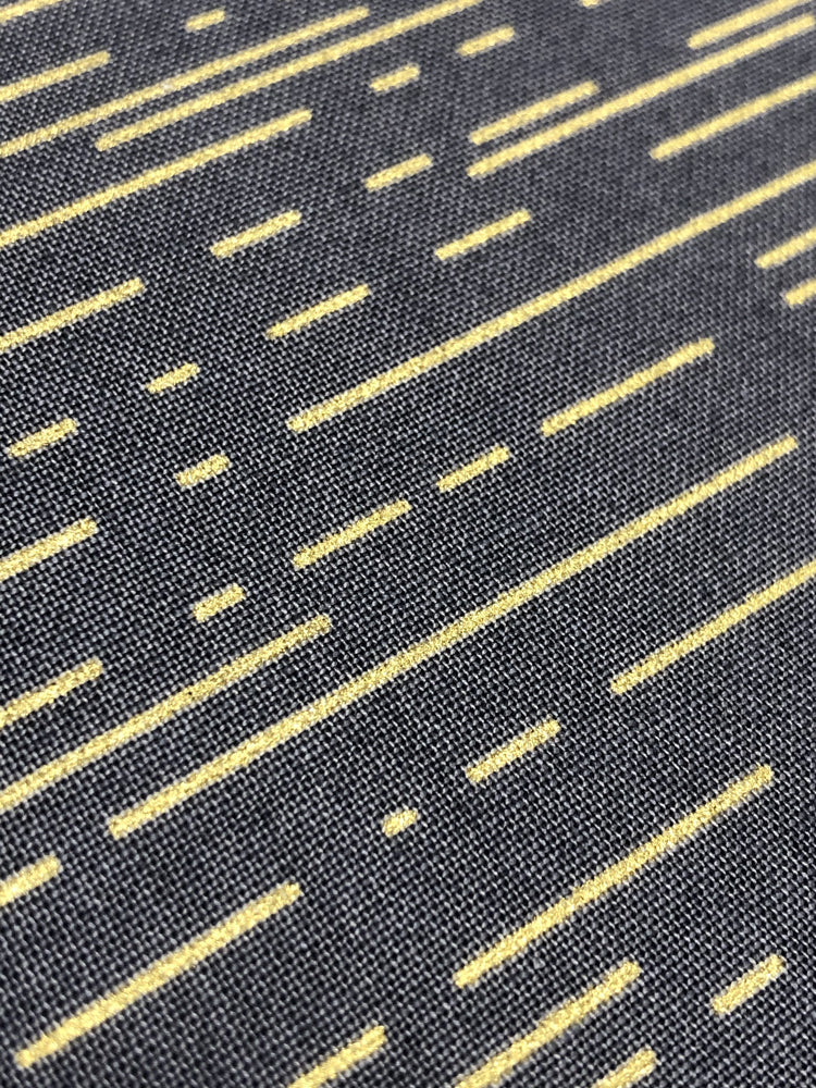 Dashes – Shale - Dark grey/gold - Craftyangel