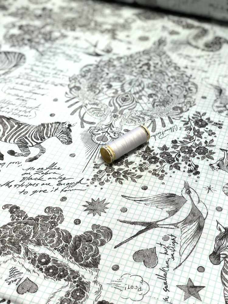 Linework - Sketchyer - 108" extra wide quilt backing