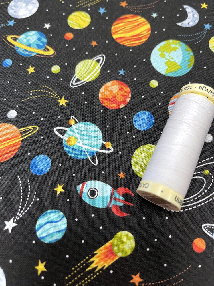 Makower Space Planets - black