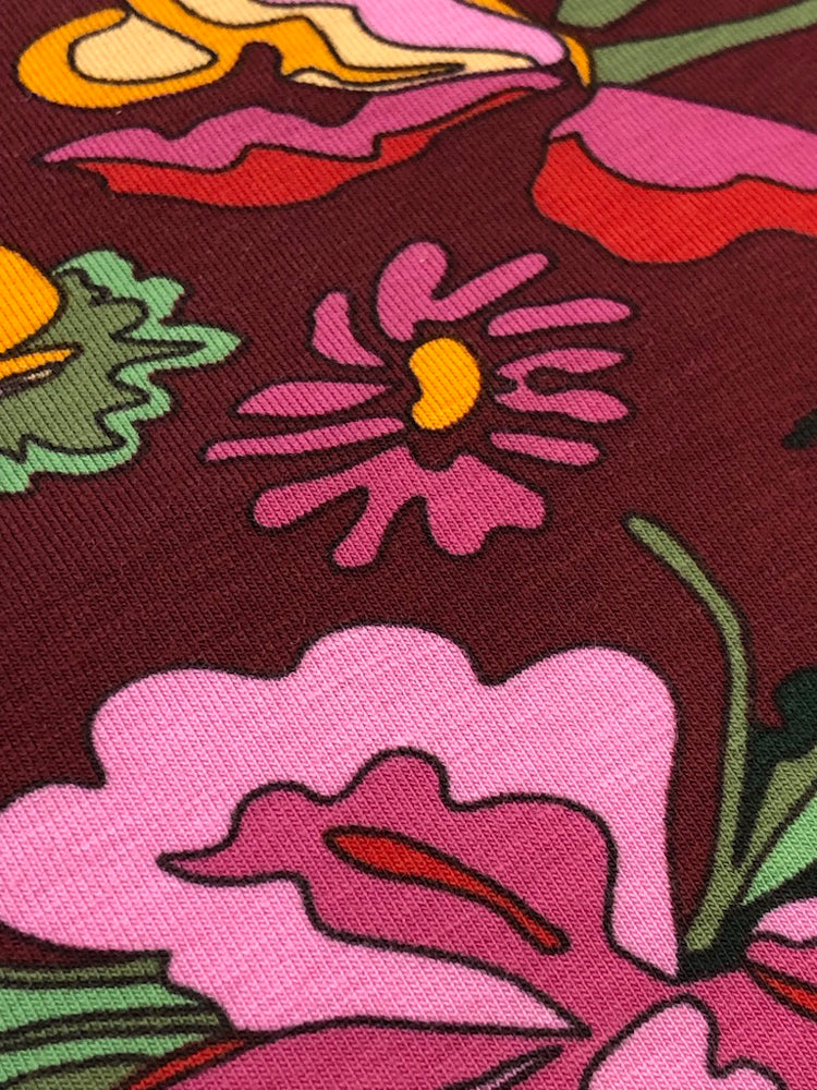 Nordic Garden Dream - Stauder - Red - Jersey Knit - Craftyangel