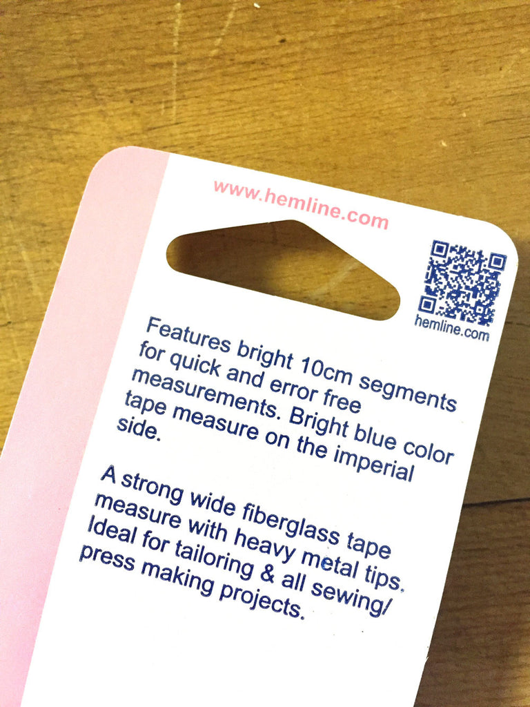 Fiberglass deluxe dressmaking tape measure - 150cm/60" - Craftyangel