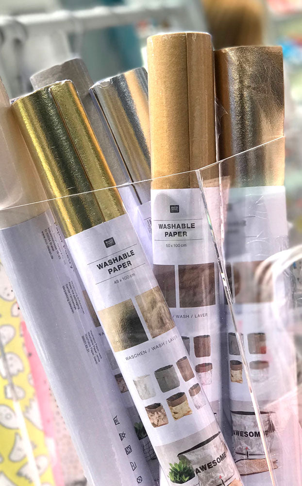 Rico Design - Washable Paper - Gold, Silver, Rose Gold, Brown, Grey - Craftyangel