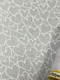White Hearts on Pewter/Grey - Essentials