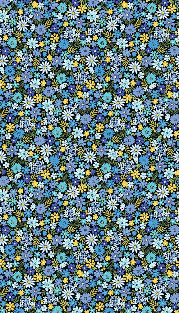 Bloom - Ditzy Floral - Blue multi - Craftyangel