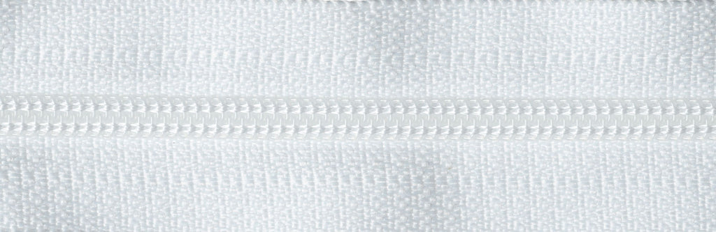 8"/20cm Nylon Skirt/Dress Zip - White (501) - Craftyangel