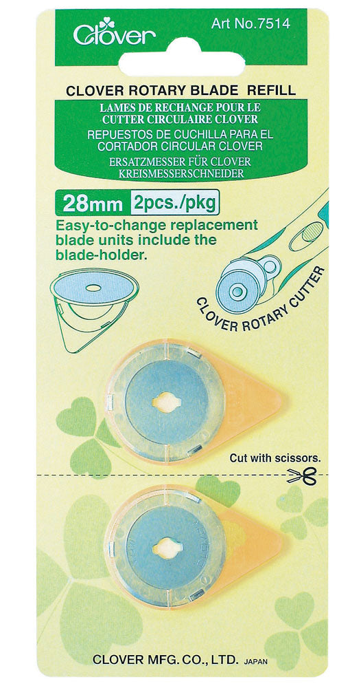 Clover: Rotary Blades: Refill Pack: 28mm x 2 - Craftyangel
