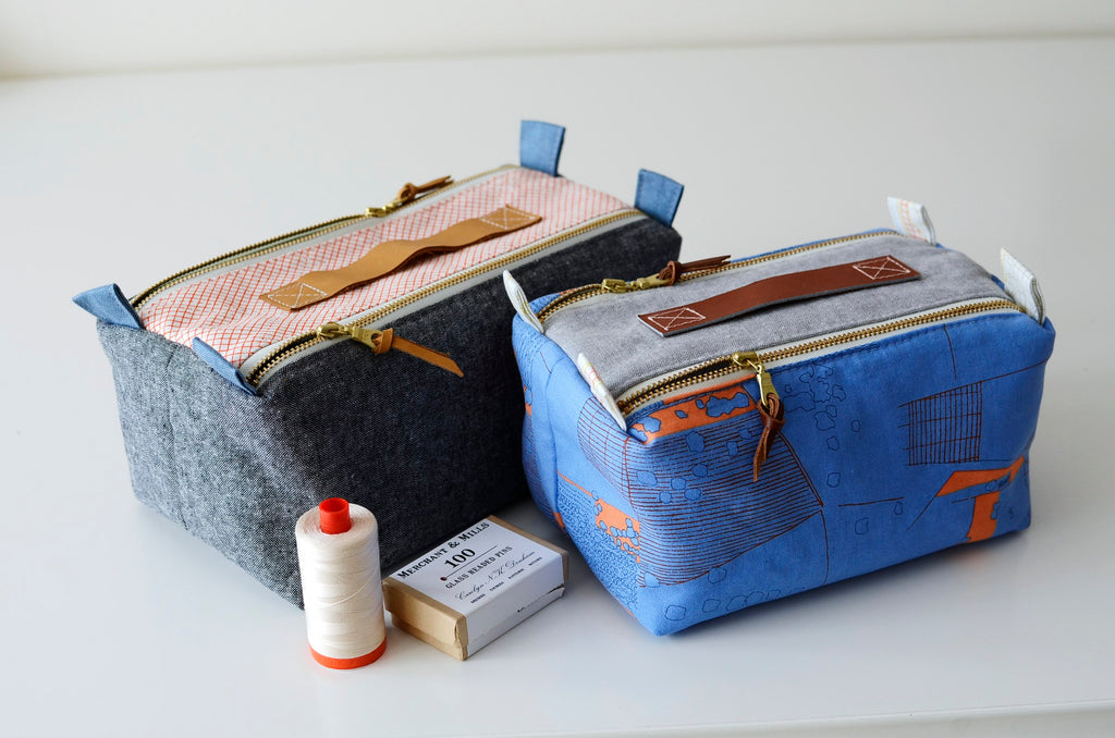 Double Zip Box Pouch by Aneela Hoey - Craftyangel