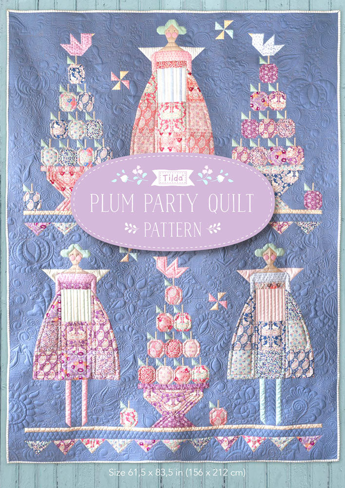 Tilda Plum Party Quilt Pattern - Plum Garden - Craftyangel