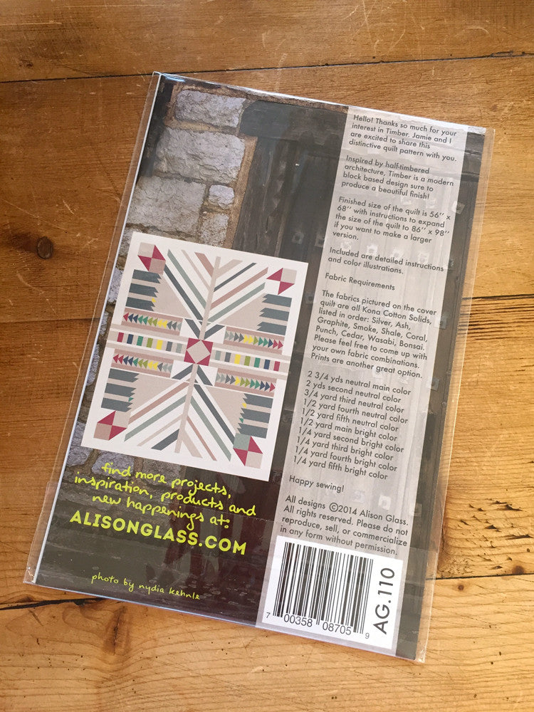 Alison Glass - Timber quilt pattern - Craftyangel