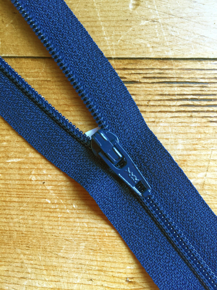 10"/25cm Nylon Skirt/Dress Zip - Denim Blue - Craftyangel
