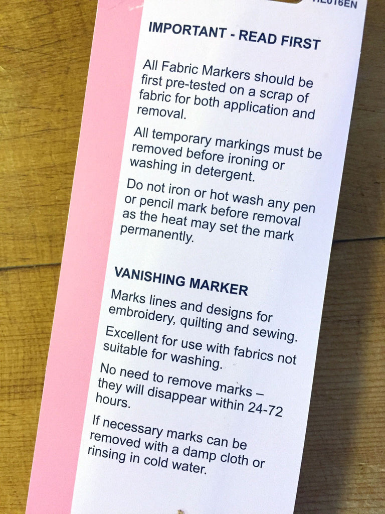 Fabric Marking Pen - air eraseable - Craftyangel