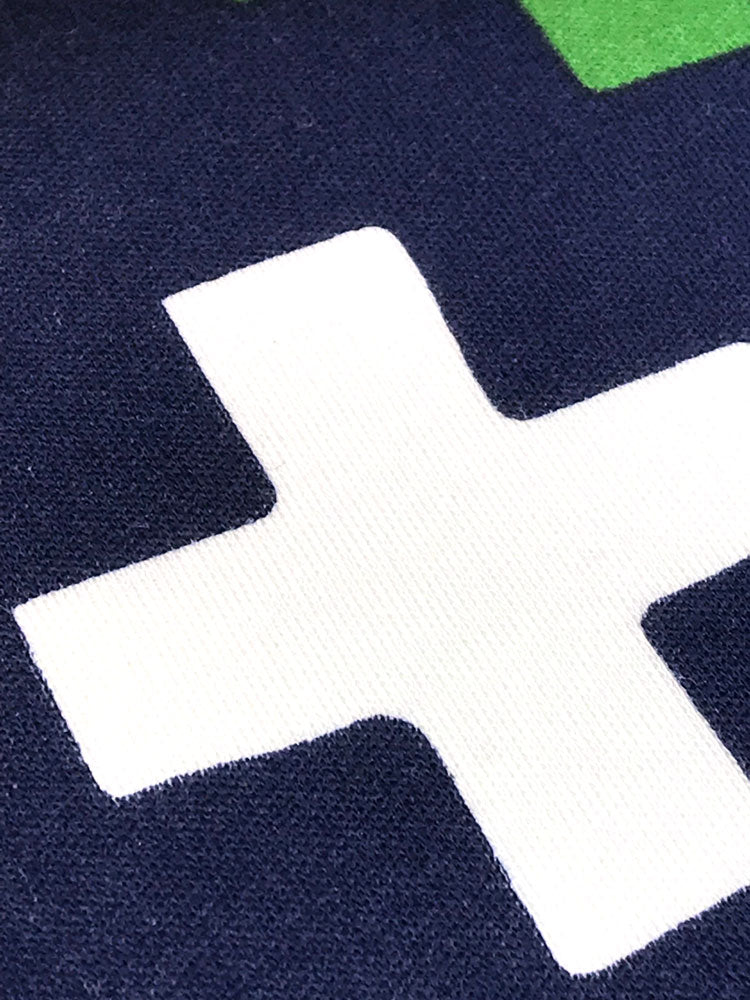 Cloud 9 Fabrics - Cross in Navy - Knit - Craftyangel