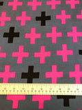 Cloud 9 Fabrics - Cross in Gray - Knit - Craftyangel
