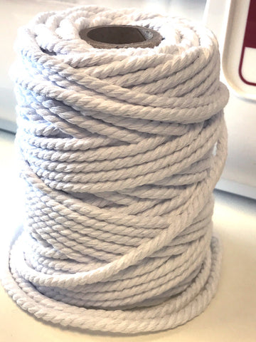 Piping cord (braided cotton) 8mm - white