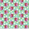 Curiouser and Curiouser  - Painted Drippy Roses - Wonder (turquoise)